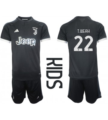 Juventus Timothy Weah #22 Koszulka Trzecich Dziecięca 2023-24 Krótki Rękaw (+ Krótkie spodenki)